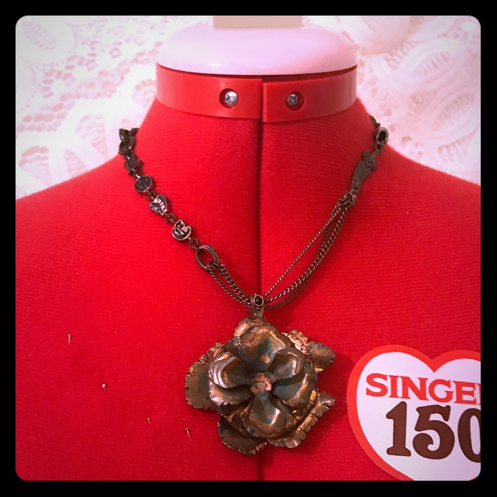 Lucky Brand Chunky Rose Necklace